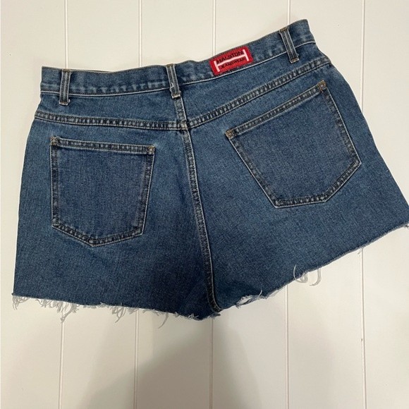 Vintage Halston High Rise Mom Cutoff Denim Shorts size 12 - Picture 7 of 8